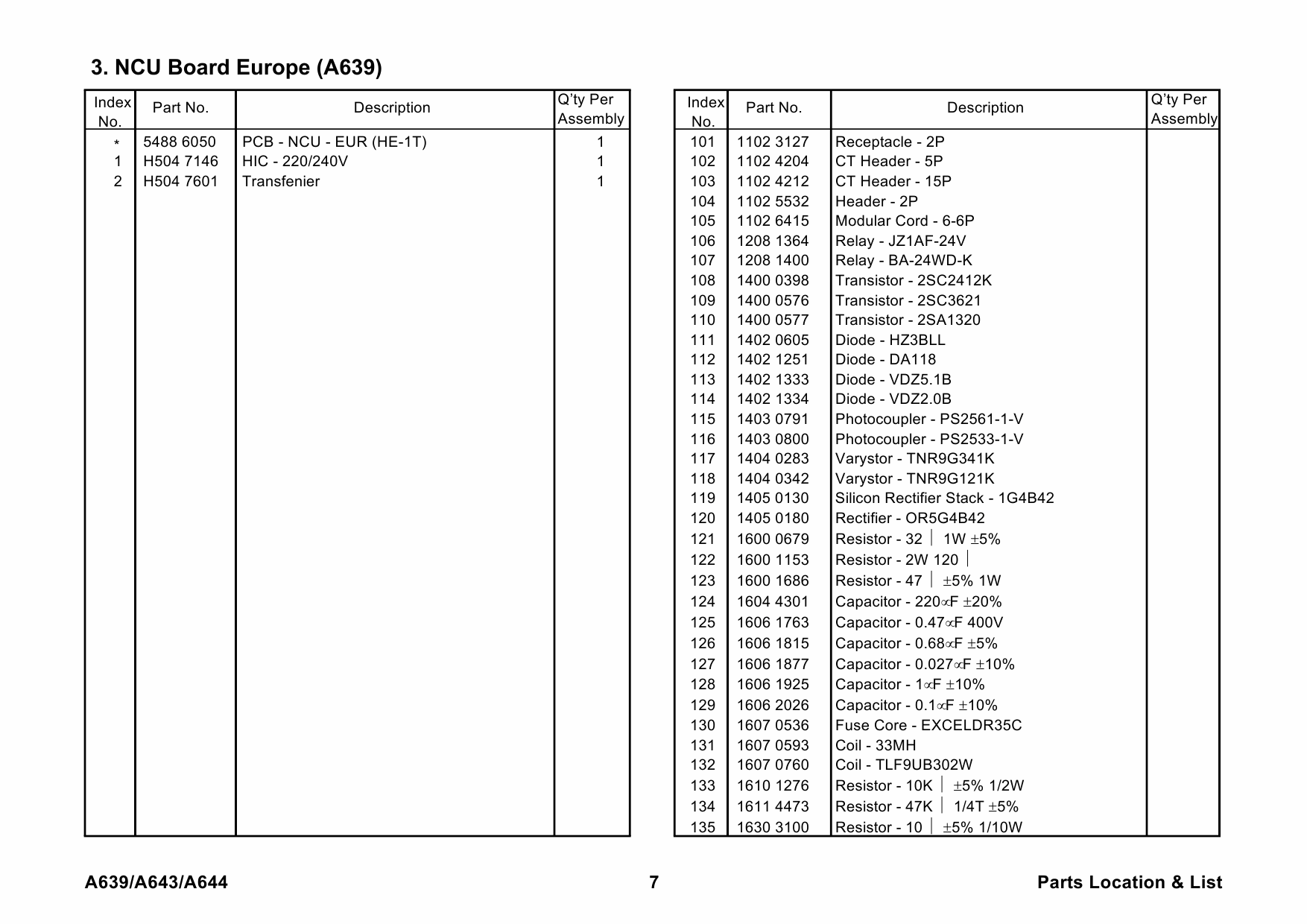 RICOH Options A639 FAX-UNIT-TYPE-200 Parts Catalog PDF download-4